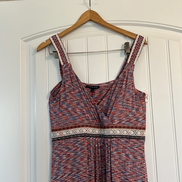 Cable and Gauge stretchy boho maxi dress Large - Picture 3 of 8